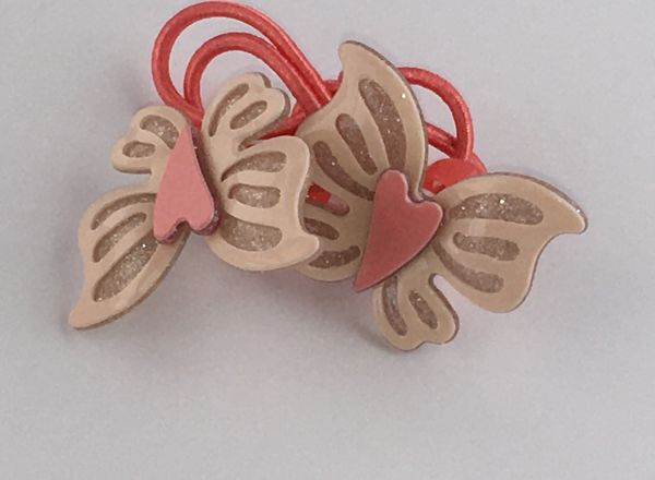 Elastic with glittery butterfly