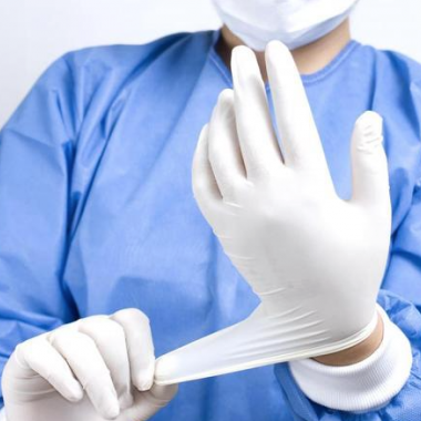 Sterile latex surgical gloves