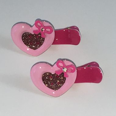 Crocodile clips with heart