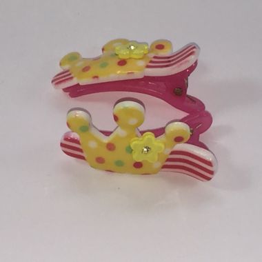 Patterned crocodile clips with patterned crown
