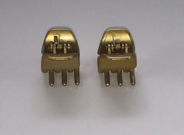 Middle size Metallic Double hair clips 6020 - S - A509