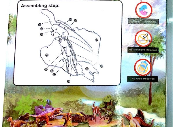 3D puzzle dinosaurs