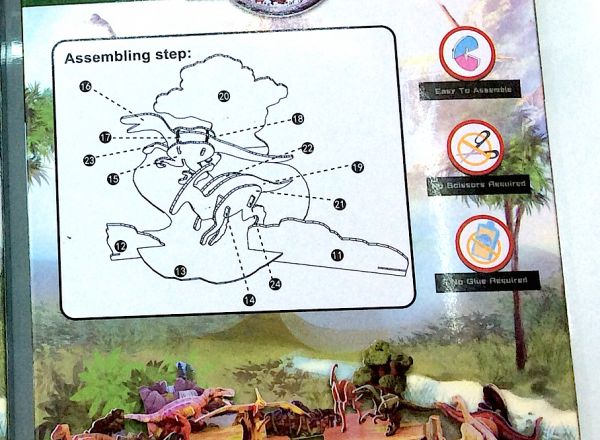 3D puzzle dinosaurs