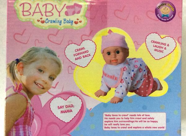 Crawling baby doll