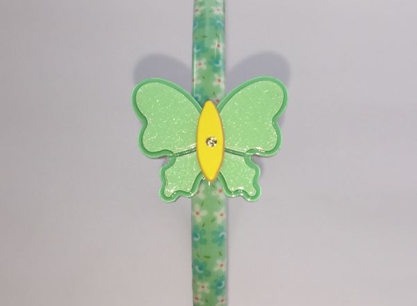 Patterned headband with butterfly shape