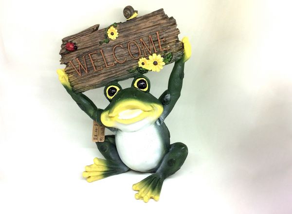 Welcome frog 25.5x19.5 cm
