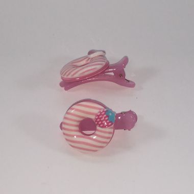 Crocodile clips with patterned donut