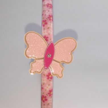 Patterned headband with butterfly shape