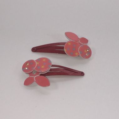 Snap clip with flower