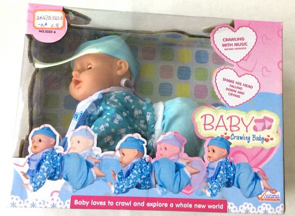 Crawling baby doll
