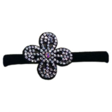 Flower shape elastic with stones