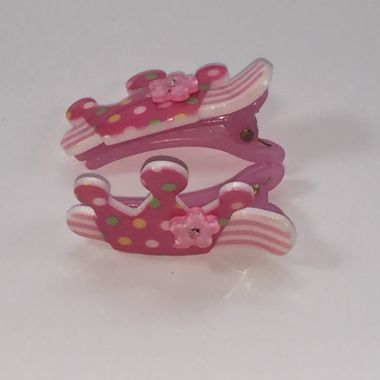 Patterned crocodile clips with patterned crown