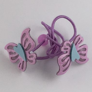Elastic with glittery butterfly
