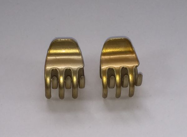 Middle size Metallic Double hair clips 6020 - S - A509