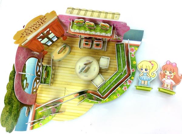 3D puzzle flower shop