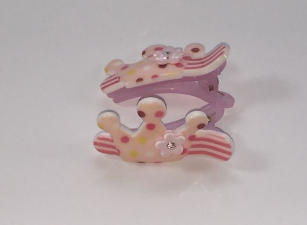 Patterned crocodile clips with patterned crown