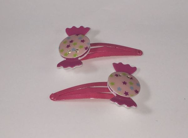 Kids snap clip with candy shape