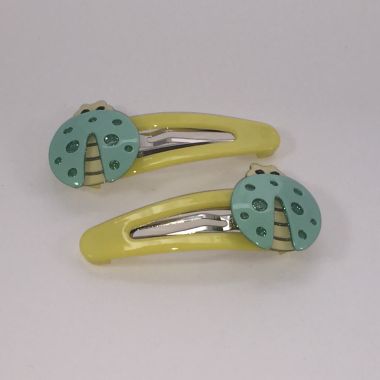 Patterned snap clip with ladybird