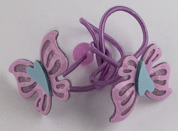 Elastic with glittery butterfly