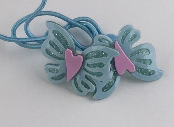 Elastic with glittery butterfly