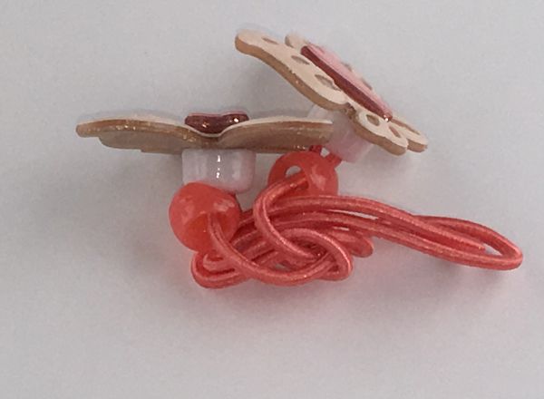 Elastic with glittery butterfly
