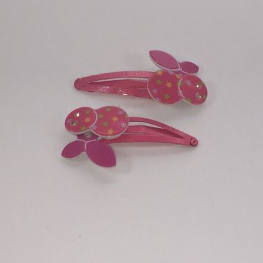 Snap clip with flower