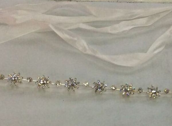 Swarovski chocker with flowers