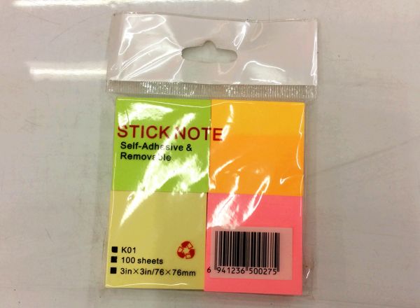 Sticky notepad 7.6x7.6cm
