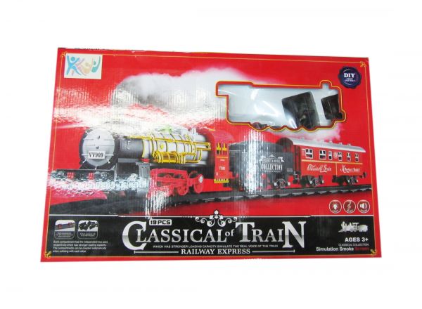 Train with smoke screen