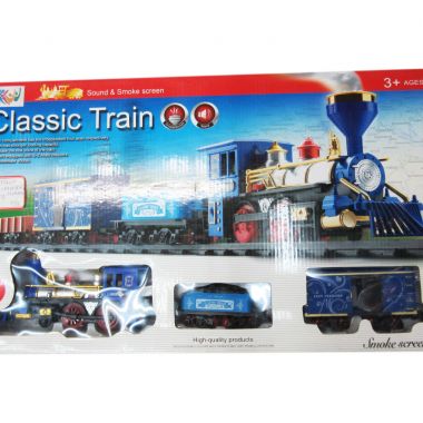 Train with smoke screen