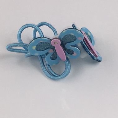 Elastics with glittery butterfly