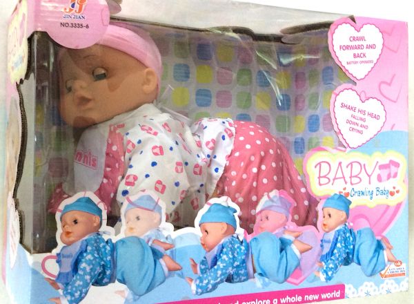 Crawling baby doll