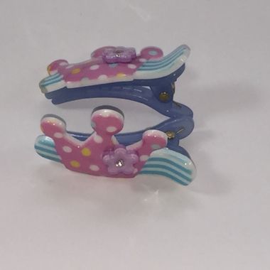 Patterned crocodile clips with patterned crown