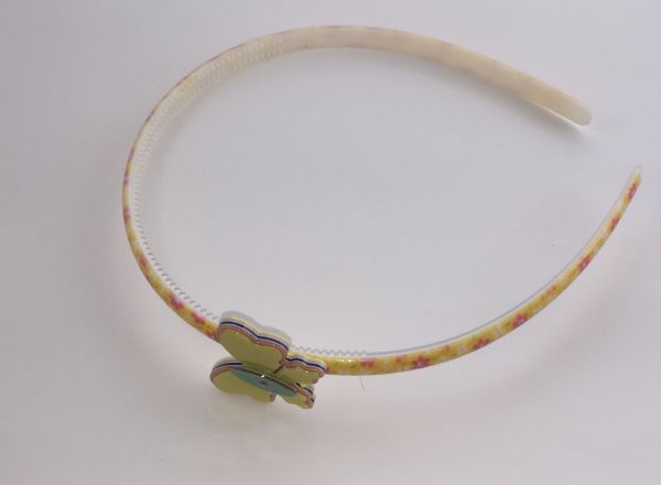 Patterned headband with butterfly shape