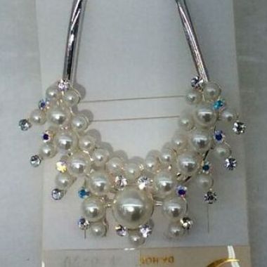 Swarovski hairpin with pearls