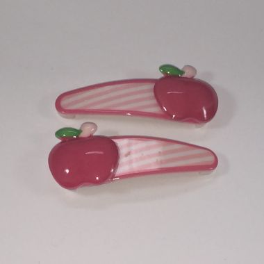 Patterned snap clip with fruit shape