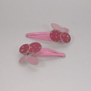 Snap clip with flower