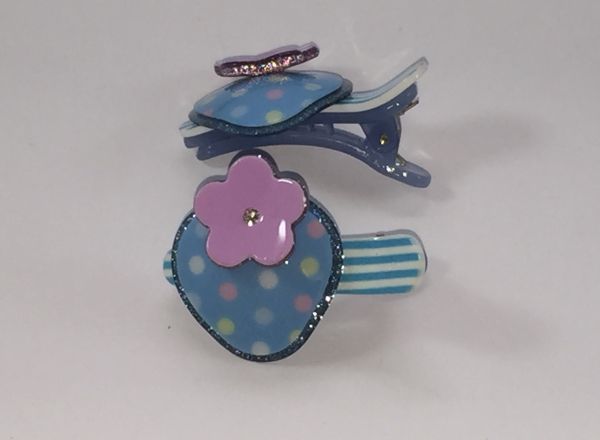 Crocodile clips with patterned strawberry