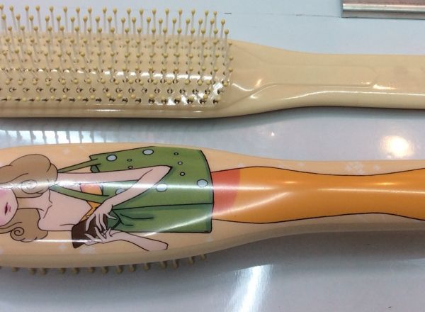Hairbrush printed