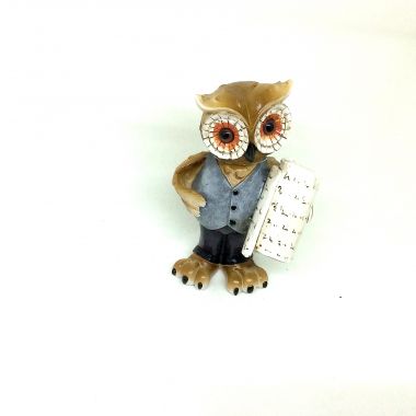 Owl ornament 13x7 cm