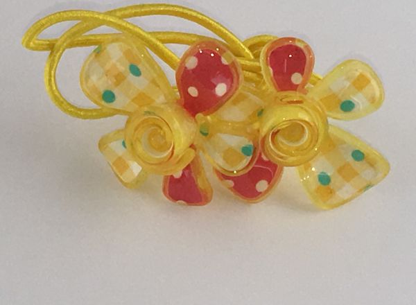 Elastic with flowers