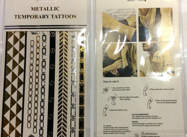 Metallic tattoo