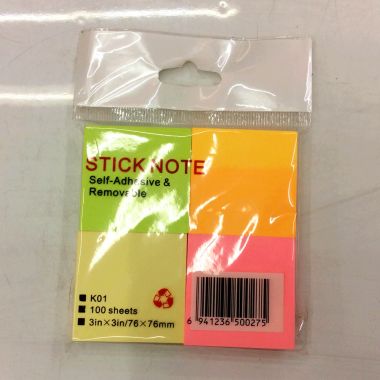 Sticky notepad 7.6x7.6cm