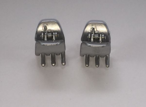 Middle size Metallic Double hair clips 6020- S - A509
