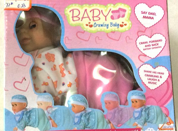 Crawling baby doll