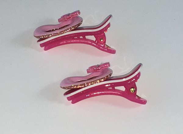 Crocodile clips with heart