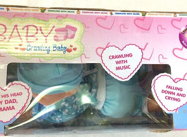 Crawling baby doll