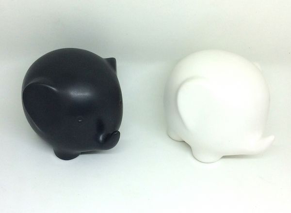 Elephant ornament set 2 pieces