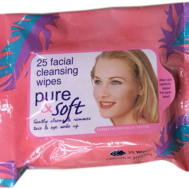 Facial cleansing wipes