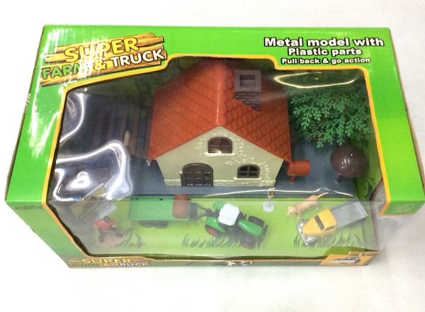 Farm truck with house and animals